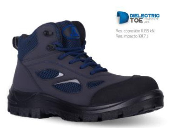 XR50 - CALZADO INDUSTRIAL, CORTE PIEL NAPA 100% NATURAL, CASCO POLICARBONATO DIELECTRICO, 1 PAR